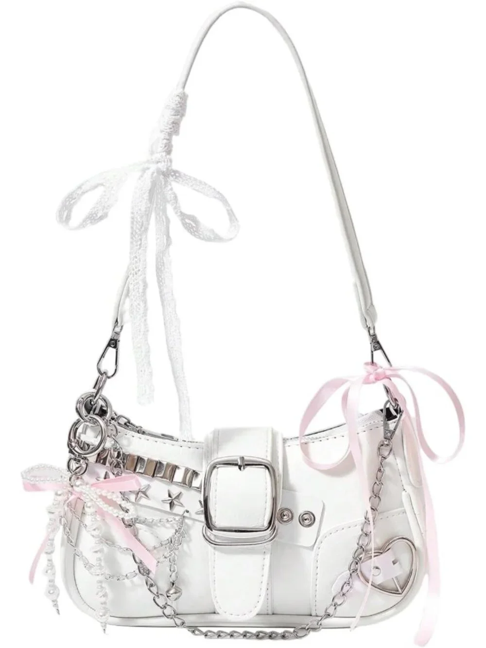 Y2K Star Embroidery Mini Chain Hobo Bag | Trendy Shoulder Handbag & Purse